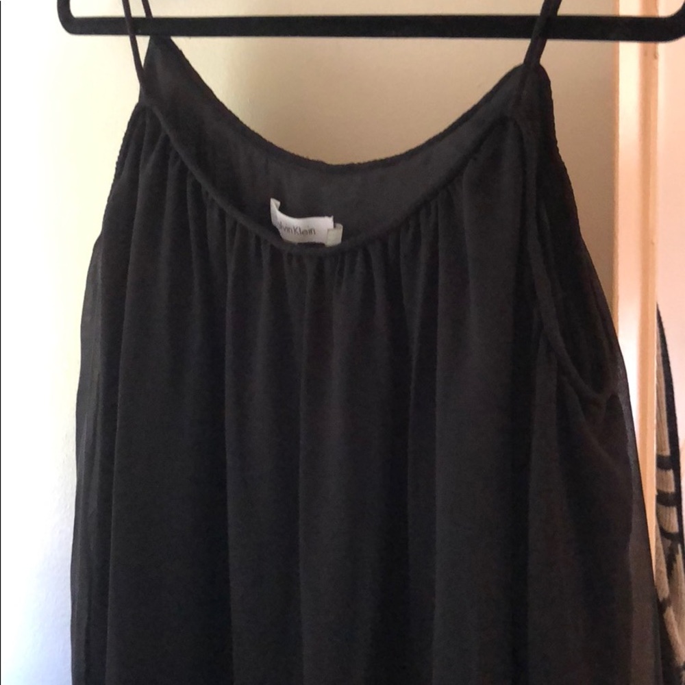 Black sheer blouse